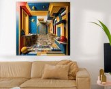 Voorbeeld van het werk in een kamer