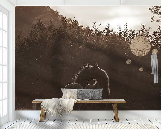 Voorbeeld van het werk in een kamer