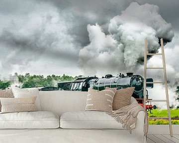 Steam train with smoke from the locomotive by Sjoerd van der Wal Photography