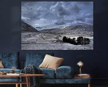 Prachtig sneeuwlandschap in Schotland van Sylvia Photography