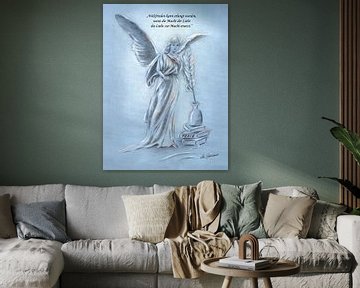 Engel van de Vrede - Handbeschilderde engel  van Marita Zacharias