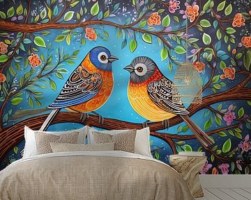 Vibrant Bird Splendour by Eye catching paintings