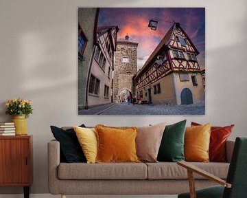 Vieille ville de Rothenburg ob der Tauber en Bavière, Allemagne sur Animaflora PicsStock