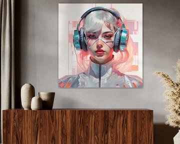Futuristisch portret van jonge vrouw van StudioMaria.nl