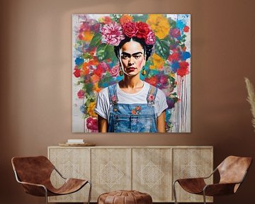 Hommage - Frida - Straatkunst