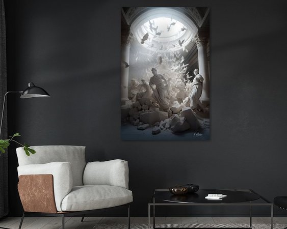 Voorbeeld van het werk in een kamer