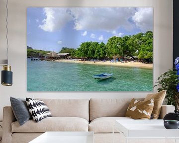 Tropisch strand in Curaçao van Sjoerd van der Hucht