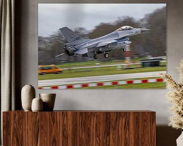 Panningshot F-16 (J-003) Koninklijke Luchtmacht. van Harm-Jan Martens