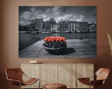 Amsterdam aux Pays-Bas n'est pas seulement noir et blanc