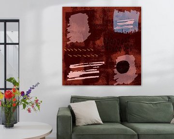 Abstract collage of organic shapes in warm earthy tones no. 1 by Dina Dankers