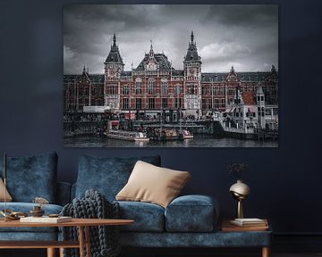 Traditional houses and bridges of Amsterdam