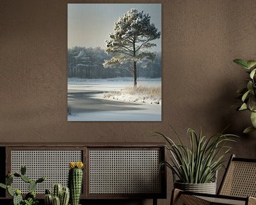 Romantic winter landscape