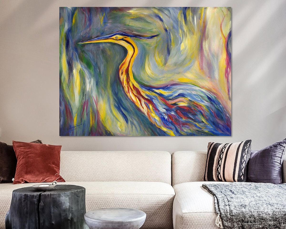 Voorbeeld van het werk in een kamer