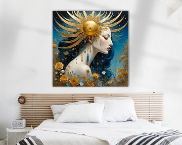 Celestial Muse - Blue 1 - Square by Mellow Art