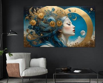 Celestial Muse - Blue - Widescreen by Mellow Art