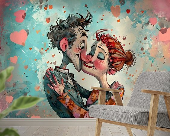 Voorbeeld van het werk in een kamer