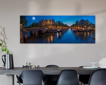 Panorama from Papiermolensluis in Amsterdam  by Ardi Mulder