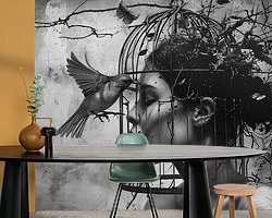 Voorbeeld van het werk in een kamer