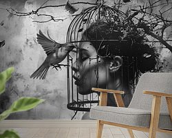 Voorbeeld van het werk in een kamer