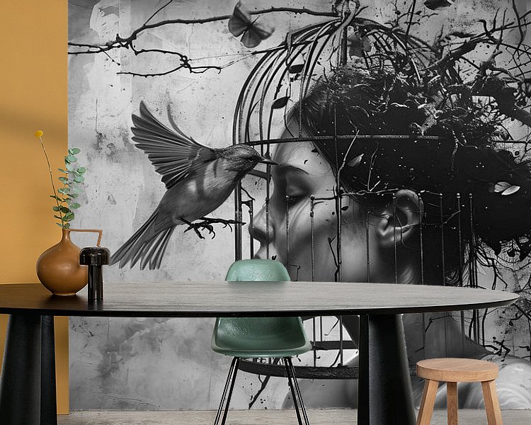 Voorbeeld van het werk in een kamer