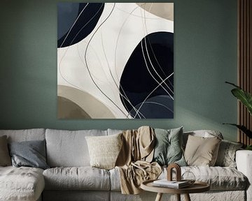 Abstract Harmony in Black and Beige