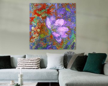 Bloemen Popart met druiven van Claudia Gründler