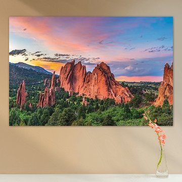 Garden of the Gods Park Sunset in Colorado Springs - Colorado Landscape Print