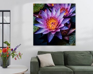 Water lily blue-purple by The Xclusive Art