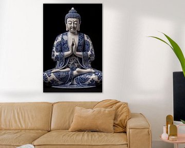 Buddha in Delfter Blau