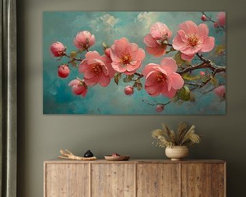 Branche de fleur rose sur Heike Hultsch