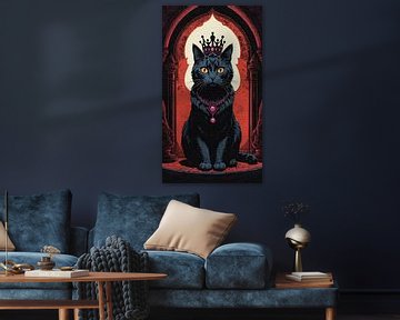 Dark Vintage Style Cat Kings & Queens part 2 van Maud De Vries