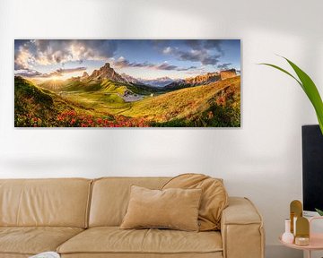 Alpenpanorama in den Dolomiten am Passo Giau in Südtirol von Voss Fine Art Fotografie