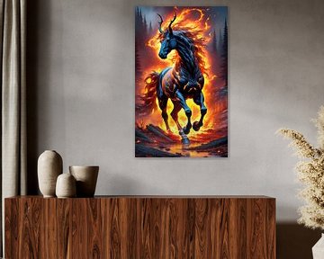 Fantasie vuur paard van tamara widitz