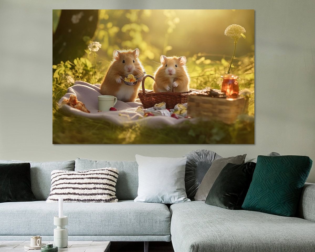 Voorbeeld van het werk in een kamer