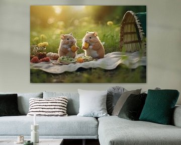 Twee hamsters en hun betoverende picknick #5 van Ralf van de Sand