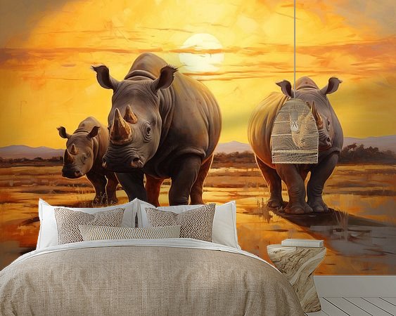 Voorbeeld van het werk in een kamer