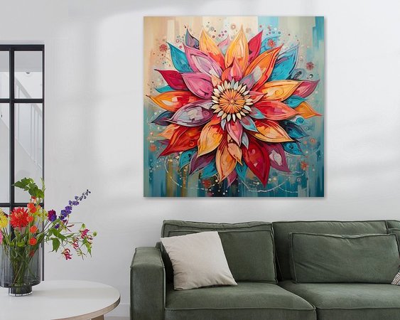 Voorbeeld van het werk in een kamer