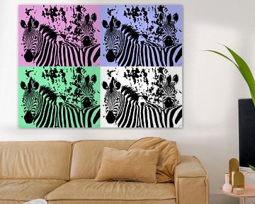 Zebra in PopArt style van C. Wold