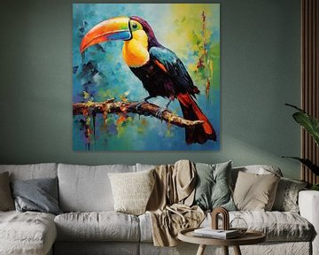 Toucan abstrait sur The Xclusive Art