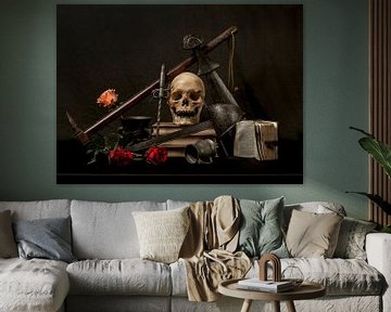 Stilleven met middeleeuwse wapens