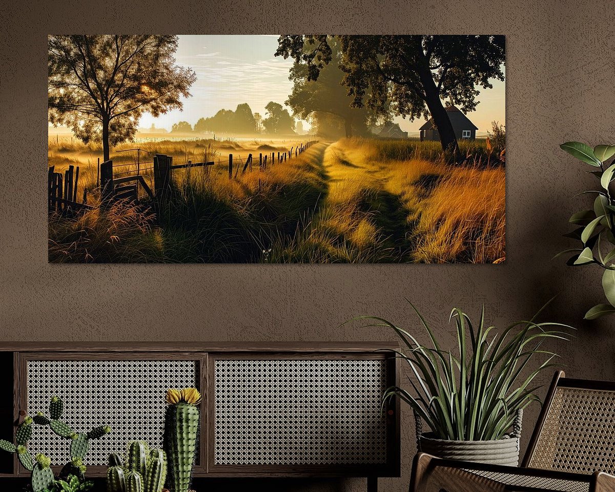 Voorbeeld van het werk in een kamer