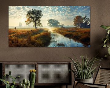 Sunrise at Frisian Water by Vlindertuin Art