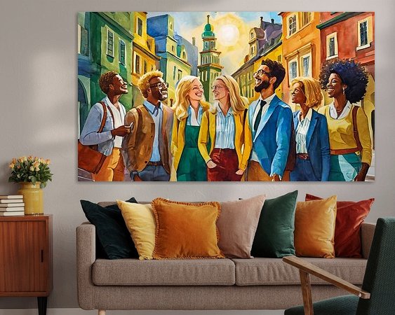 Voorbeeld van het werk in een kamer