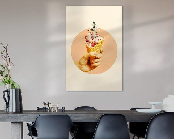 Voorbeeld van het werk in een kamer