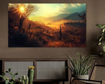 Sun rays through the Desert Dust by Vlindertuin Art