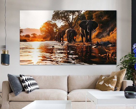 Voorbeeld van het werk in een kamer