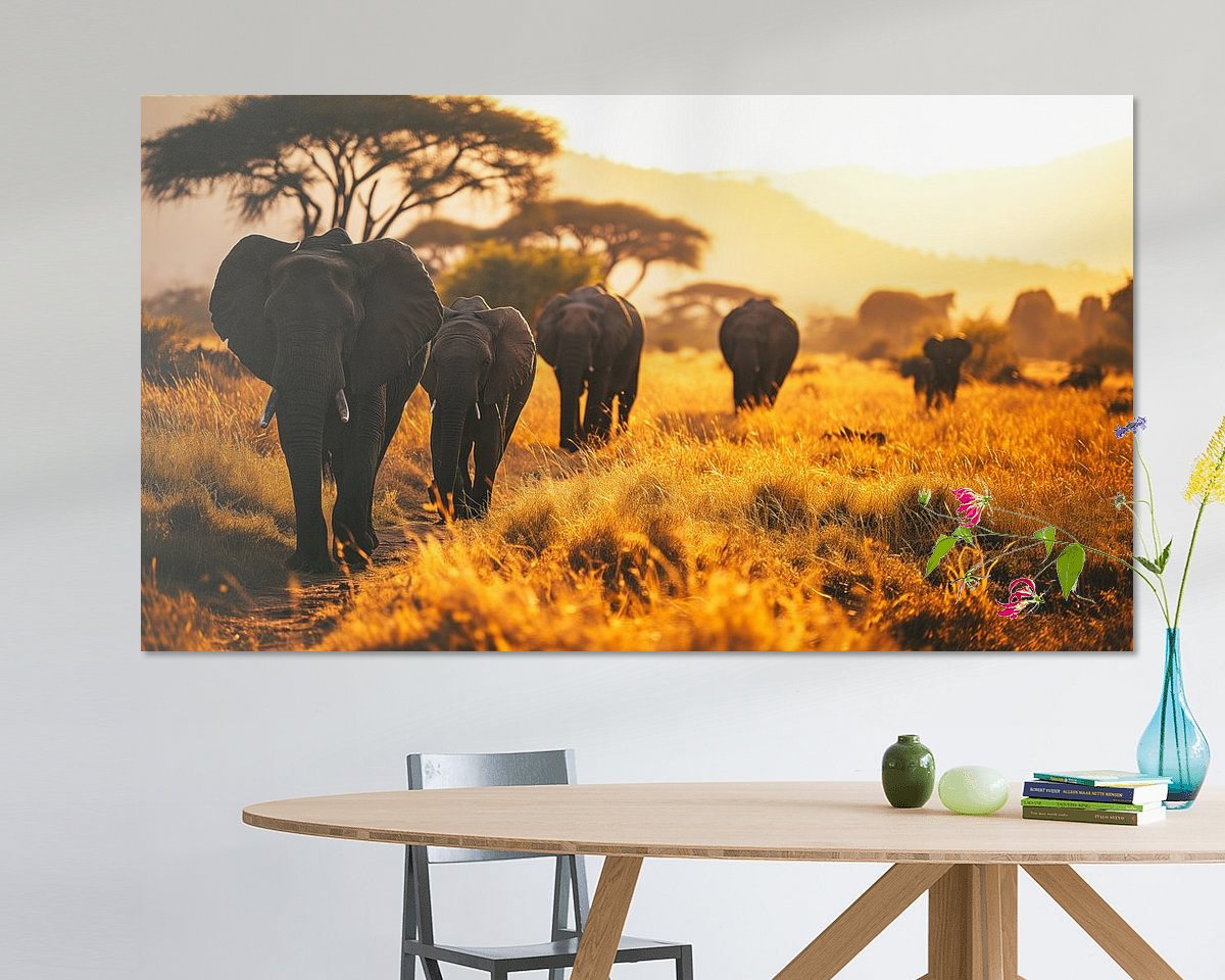Voorbeeld van het werk in een kamer