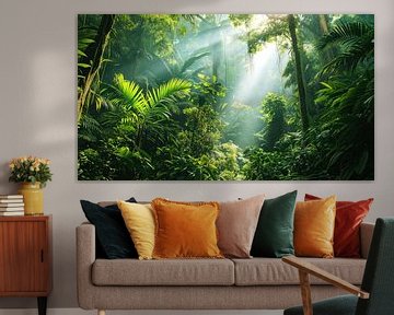 Tropische Ochtendmist van Vlindertuin-Art