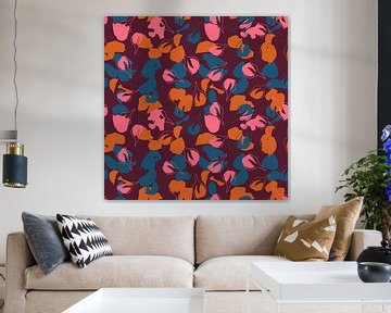 Flower market Oslo. Nordic blossom in neon pink, orange, wine red and blue by Dina Dankers