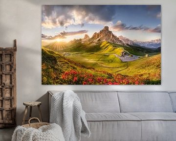 Berglandschap in de Alpen in Zuid-Tirol van Voss Fine Art Fotografie
